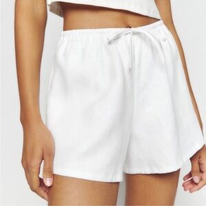Reformation Zoey Linen White Women's Shorts